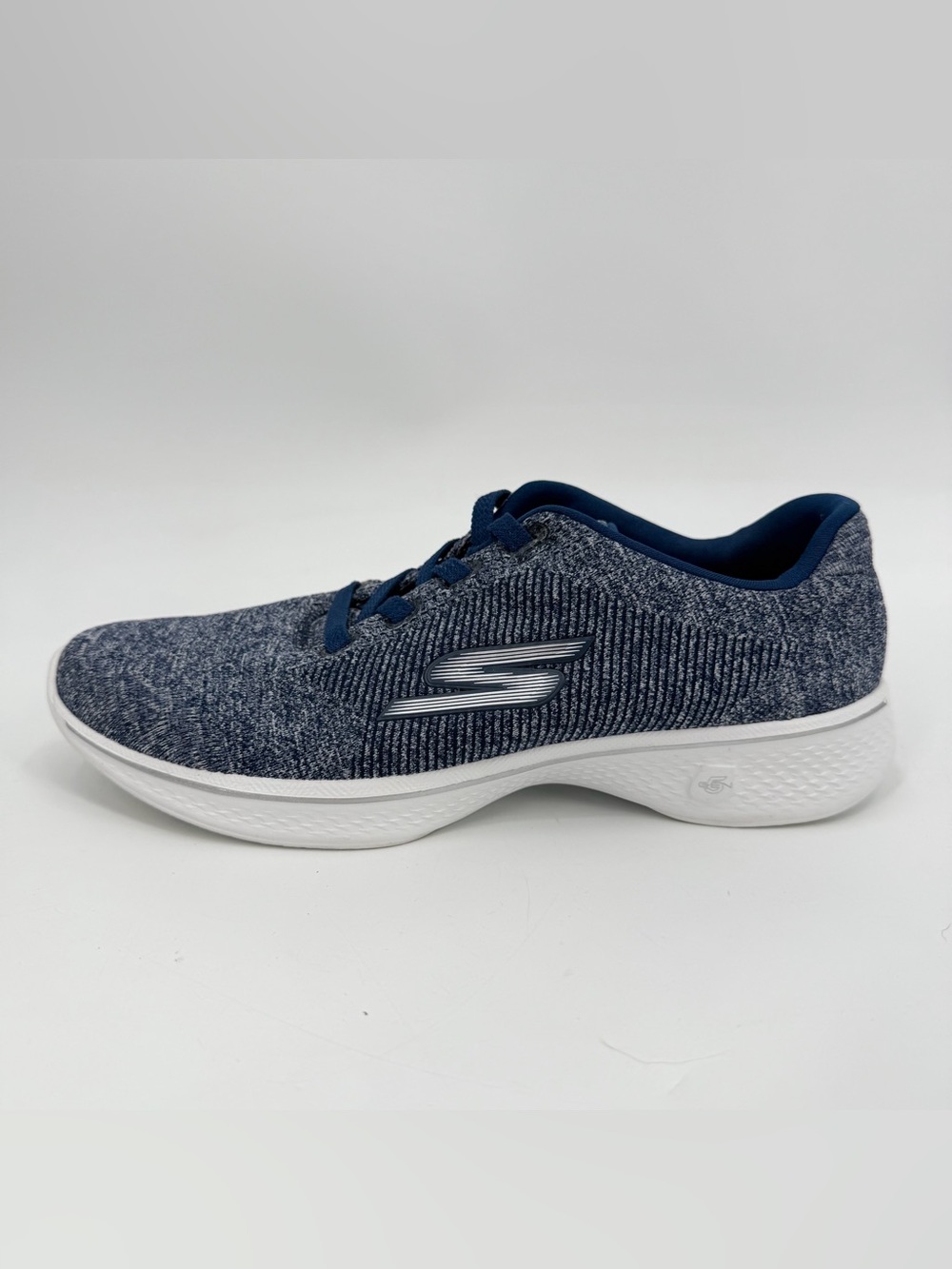 Skechers Sneakers Women 6 Blue 14178 Go Walk Stretch Laces Slip Ons Comfort Shoe